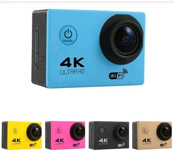 170 Degree Wide Angel With 3 Inch Lcd Screen Waterproof 16 Mp.4k Action Camera 1090p Support Vlog                                          Sports And Dance Action Camera.                                        Multi Colour,16mp
