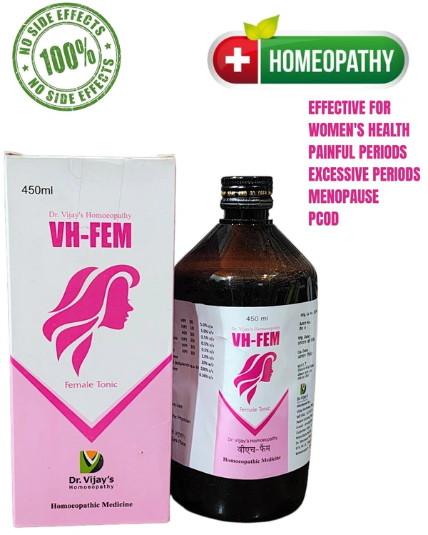 VH-FEM Female Tonic - 450ml Homeopathic Solution for Women's Health - 450ml