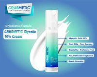 CRUSMETIC 10% Glycolic Acid Cream 30g | Reduce Pigmentation and Tanning | Removes Dead Skin - 30gm, white
