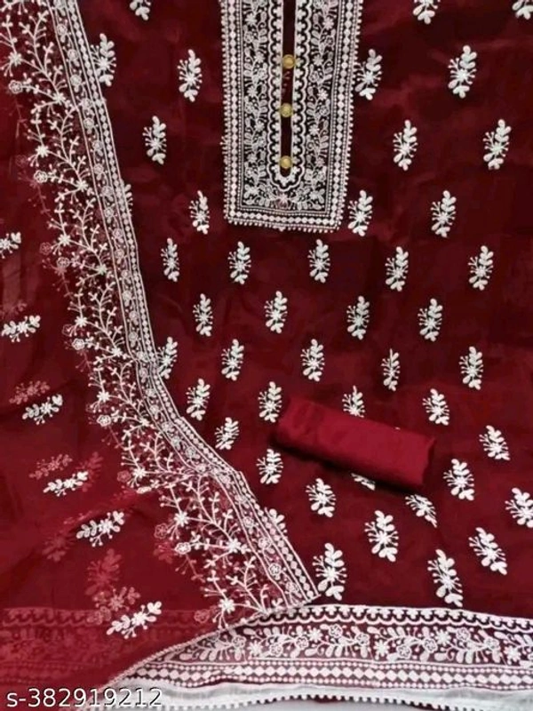 Ladis Suit Green ColorCatalog Name:*Adrika Fabulous Salwar Suits & Dress Materials*
Top Fabric: Organza + Top Length: 2.2 Meters
Bottom Fabric: Shantoon + Bottom Length: 4 Meters
Dupatta Fabric: Organza + Dupatta Length: 2.25 Meters
Lining Fabric: Shantoon
Type: Un Stitched
Pattern: Embroidered
Net Quantity (N): Single
Dispatch:1 Day

*Proof of Safe Deliver