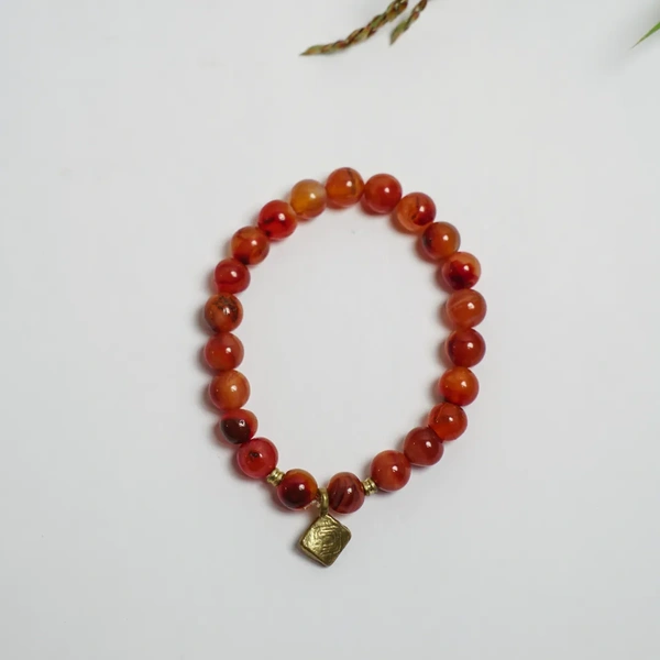 Carnelian Healing Bracelet | Natural Stone Jewelry for Positive Energy