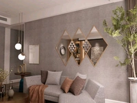 Designer Geometrical Mirror - 54 inches*36 inches