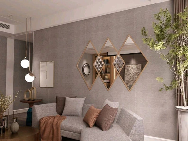 Designer Geometrical Mirror - 54 inches*36 inches