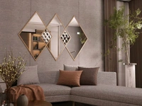 Designer Geometrical Mirror - 54 inches*36 inches