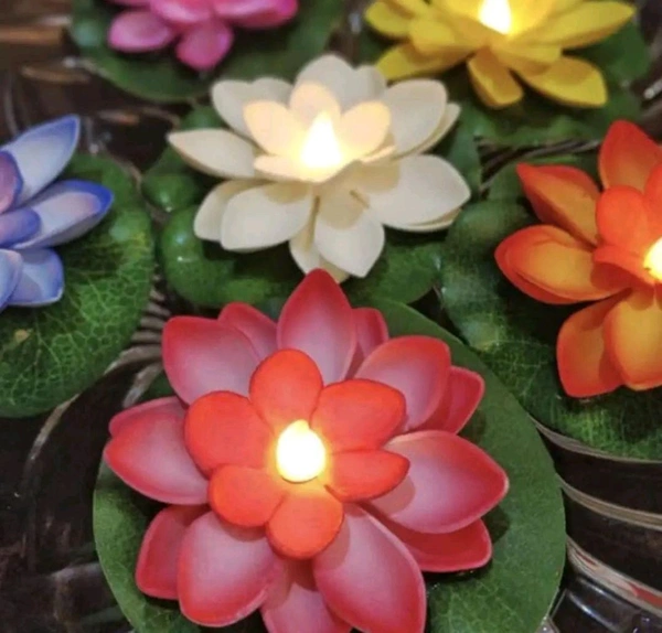 Lotus Water Sensor Led Light 6pc