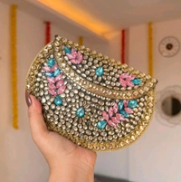 Rhinestone And Kundan Batua/bag