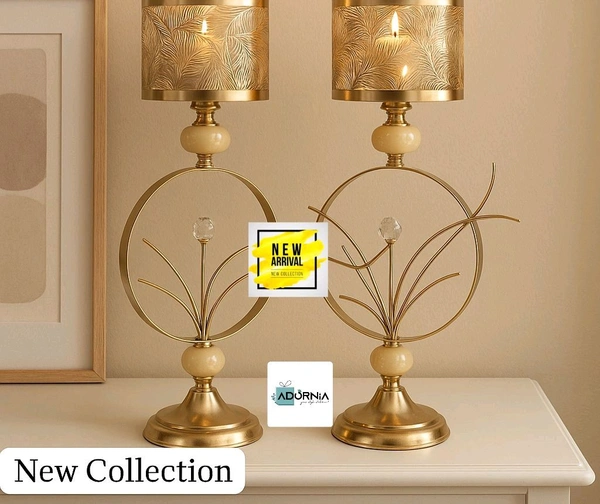 Elegant Golden Candle Holder Lamps - 20
