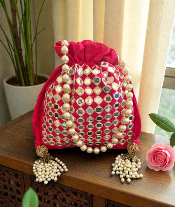 Stunning Mirror Potlis - Guardsman Red