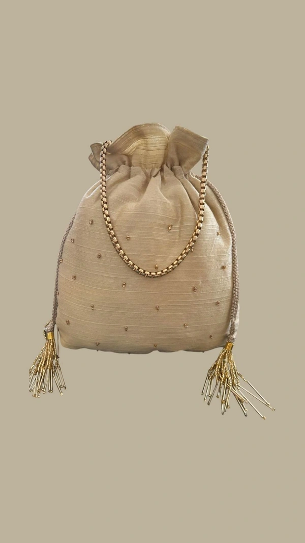 Zardozi Work Potli - Brick Red