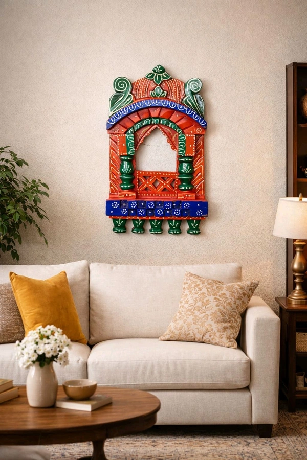 Vibrant Hand Painted Jharokha
