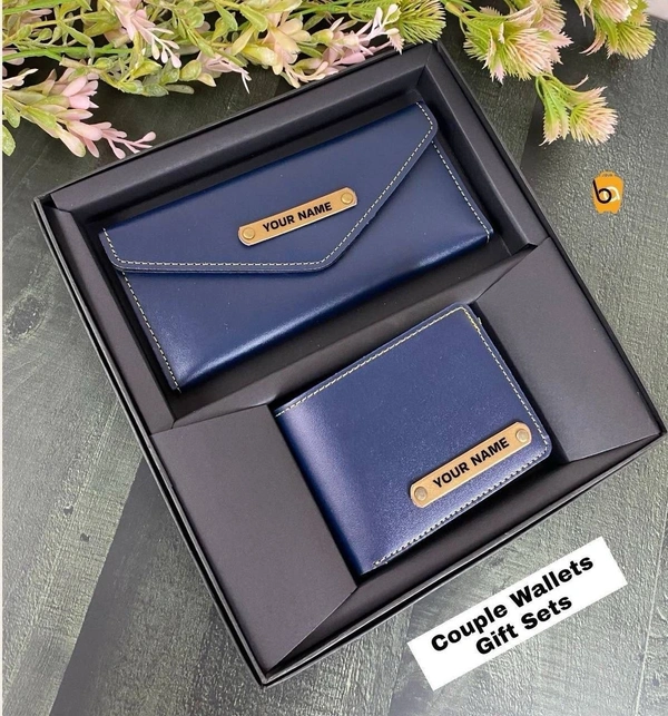 Ba* Customised Couple Wallet Gift Set - With name