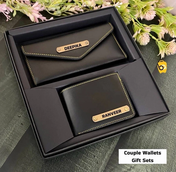 Ba* Customised Couple Wallet Gift Set - With name