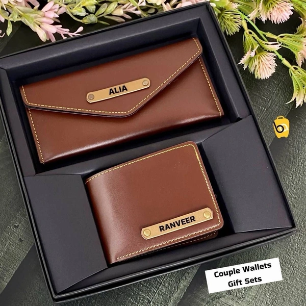 Ba* Customised Couple Wallet Gift Set - With name