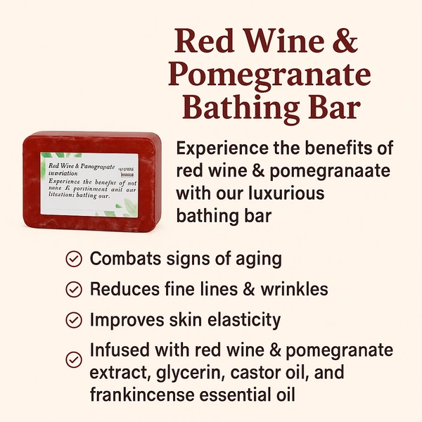 Red Wine & Pamogranate Soap - 100gr