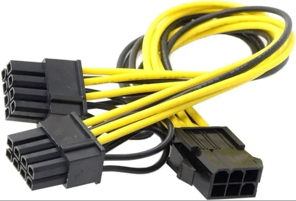 6 PIN female to 8 PIN Y male cable