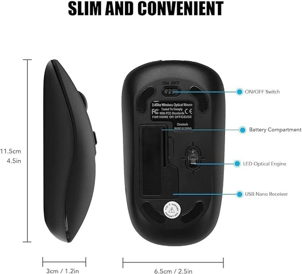 SLIM wireless mouse (black)
