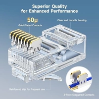 Rj45 pass through connector (BOTTLE PACK)