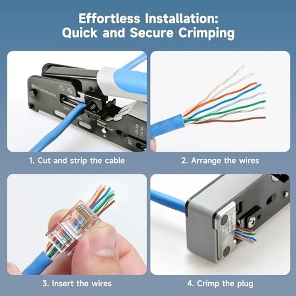 Rj45 pass through connector (BOTTLE PACK)
