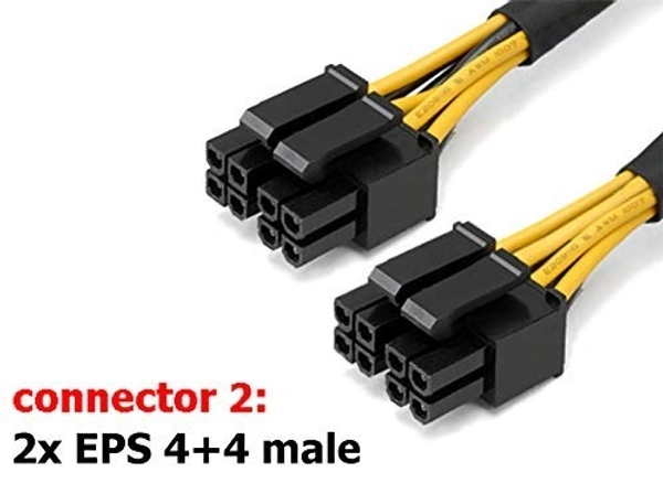 8 PIN female to 8 PIN Y male cable