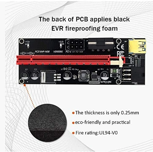 1x riser card 4 capacitor (version 9)