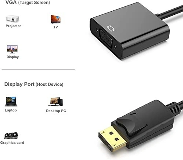 DP to VGA dongle