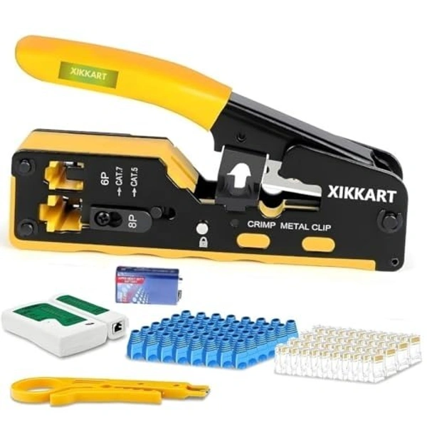 Cat 7 crimping tool Yellow (tetra pack)