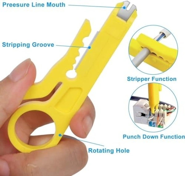Cat 7 crimping tool Yellow (tetra pack)
