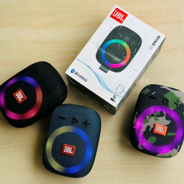 2024 Hot Sales Wind3s 5W Speaker Ipx6 Wireless Portable Mini FM/TF/USB/TWs/ RGB LED/Bt Speaker | Removable Sticker - Mix Color
