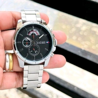 Analog Decker Modern Quartz Chronograph Engine Collection For Men