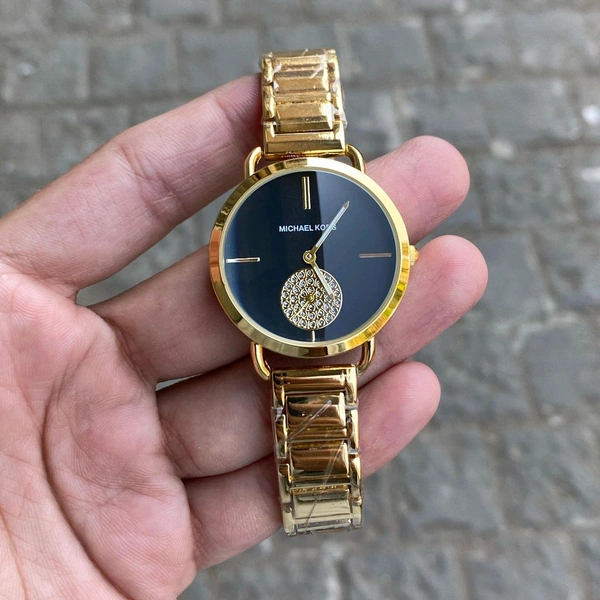 Analog Portia Gold Portia MK3788 Quality Battery Operated Quartz Machinery Watch