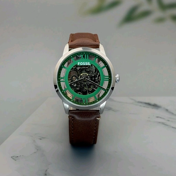 Analog Townsman Automatic Dark Brown Leather Watch