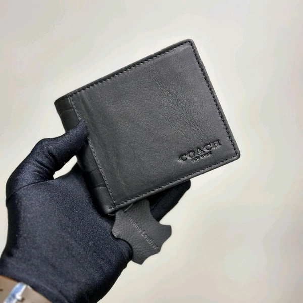 Classic Men's Leather Wallet, Premium Quality with Brand Box Packing, Perfect For Gifting - Black