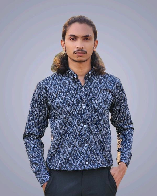 Printed Best Quality Long Sleev Shirts - M