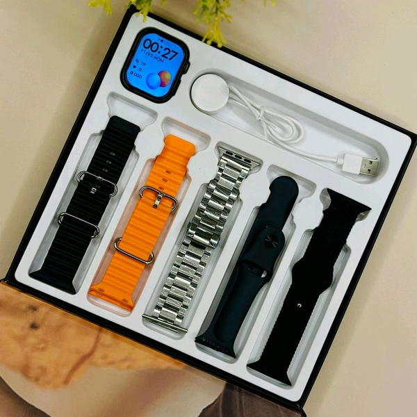 Series 9 Combo Pack With 5 Best Quality Straps, Bluetooth Calling Support, iOS and Android Compatible