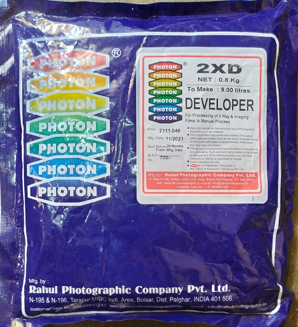 Rahul Photographic Company Pvt.Ltd Photon X-ray Developer - NET : 0.8 Kg | To Make : 9.00 litres