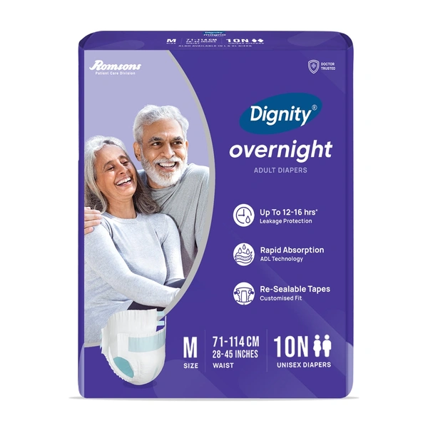 Romsons Dignity Overnight Adult Diapers10 Pcs/Pack - LARGE