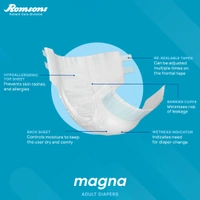 Romson Dignity Magna Adult Diapers10 Pcs/Pack - Large, Pack of 1 (10 Pcs)