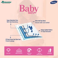 Romson Dignity Disposable Baby Changing Mats - 10Pcs/Pack