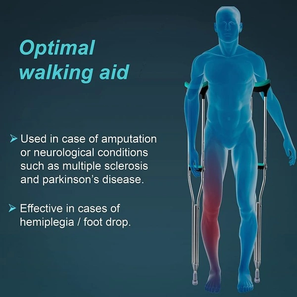 TYNOR AUXILIARY CRUTCH, SILVER, 1 PAIR - L