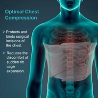 TYNOR CHEST BINDER, GREY, 1 UNIT - XXL