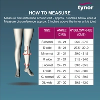 TYNOR COMPRESSION GARMENT LEG BELOW KNEE OPEN TOE, BEIGE, 1 PAIR - M