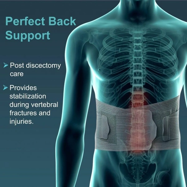 TYNOR CONTOURED L.S. SUPPORT, GREY, 1 UNIT - XXL