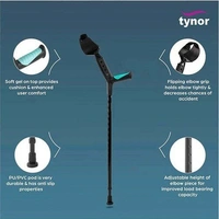 TYNOR ELBOW CRUTCH ADJUSTABLE, SILVER, 1 UNIT - UNI