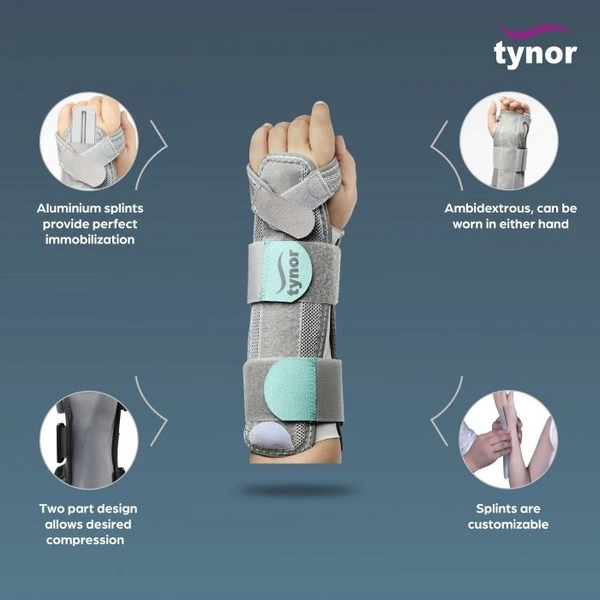 TYNOR FOREARM SPLINT, GREY, 1 UNIT - SPL