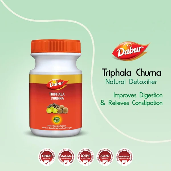 Dabur Triphala Churna | Eases Constipation, Acidity & Gas - 120 gm
