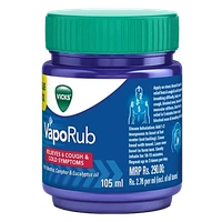 Vicks Vaporub Balm with Menthol, Camphor & Eucalyptus Oil | Relieves 6 Symptoms of Cough & Cold | Goodness of Ayurveda - 50 ml