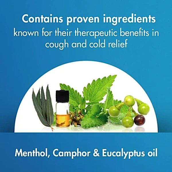 Vicks Vaporub Balm with Menthol, Camphor & Eucalyptus Oil | Relieves 6 Symptoms of Cough & Cold | Goodness of Ayurveda - 50 ml