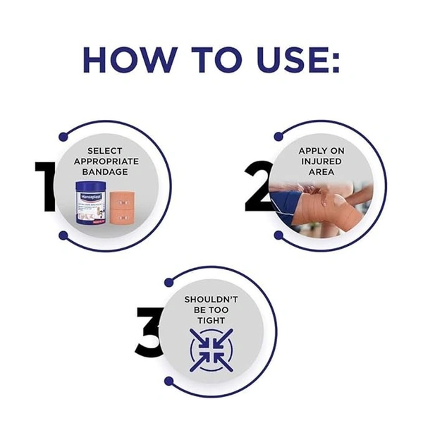 Hansaplast Soft Cotton Pain Relief Crepe Bandage Pack of 1 - 6cm x 4m