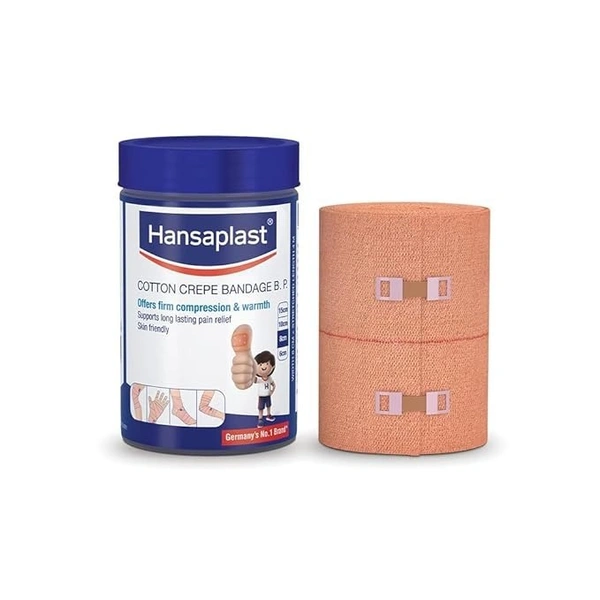 Hansaplast Soft Cotton Pain Relief Crepe Bandage Pack of 1 - 8cm x 4m