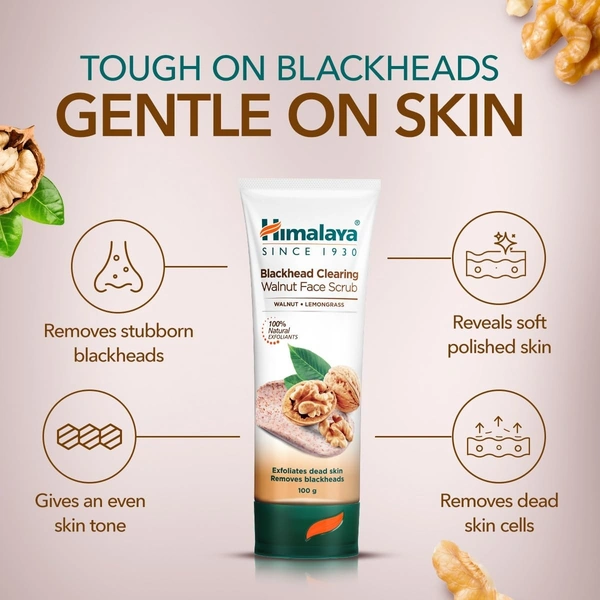 Himalaya Herbals Gentle Exfoliating Walnut Scrub, 50g - 50g